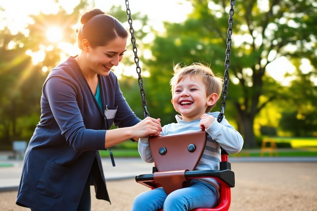 Community therapy session at a playground